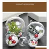 Décorations de Noël ornements transparents balles rondes bricolage bulles transparentes baules plastique sphère remplissable décor de mariage arbre drop déliv dhusi