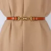 Ajuste Cinturones de cuero genuino elástico para mujeres Accesorios de vestimenta Femenina Femenina del corsé delgado cintura cintura sellado 240419