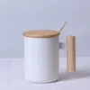 Tasses créativité tasse de café en bois mange céramique tasse simple drinkware cadeaux personnalisés cafés de thé avec bar