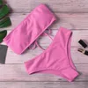 Kvinnors badkläder 1 Set Stylish Women Beach Suit Elastic Bathing Two-Piece Summer BH BROSS Bikini