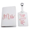 Johns 4PCS MRMRS Koffer Stickpass Deckung Lagen Tags Tasche Anhänger Reisezubehör Name ID Adresse Hochzeitseinladung