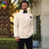 Ternos masculinos Slim Fit Wedding Men Groom Use Tuxedos com Shawl Lapeel 2 Peças (calça de jaqueta) Costume do homem do noivo Homme