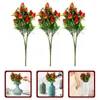 Dekoracja imprezowa 3 szt. Symulacja gospodarstwa domowego Strawberry Bukiet Girland Decor Artificial Branches Pvc DIY