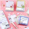 Notes Wholesale Sheets Cute Cartoon Memo Pad Kawaii Sticky Girl Diary Diy Decorative School Notebook Japanese Stationery Drop Delivery Dhka9