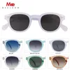 Meeshow Men Women Retro Fashion Okulary przeciwsłoneczne galaretka fioletowa letnia rama 100% UV Protect Polaryzowane okulary przeciwsłoneczne 240410