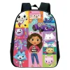 BASS GABBY's Dollhouse Kindergarten Zackpacks Gabby Cat Stampato Scuola Cartoon Backpack Backpack Girls Boys Borse Small Rusksack Small Rusksack