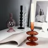 Świecane uchwyty szklane dekoracje domowe dekoracja ślubna kryształowe akcesoria wazonowe świeczniki