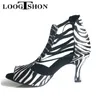 Танцевальная обувь Loogtshon латиноат -водная платформа танцующая женщина модные каблуки джаз для девочек бальный зал