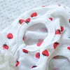 Dog Apparel Strawberry Print Princess Dress Small Clothes Fashion Dot Lacing Design Clothing Cat Sweet Kawaii Costume Pet Products