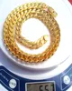 24k 100 Link Not Chain Gold Not 236inch Sand Necklace Cuban Real Solid Solid Gold Sequence Twosided Money2288369
