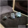 Stud Hip Hop 18K White Gold Plated Iced Out CZ Zirconia runda örhängen för män och kvinnor Diamond Studs Rock Rapper Jewelry Drop Delive OTX62