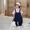 Pantaloni per bambini abbigliamento moda stile solido colore in denim 2024 ragazzi in stile coreano primavera estate perdono comodi pantaloni belli