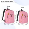 Ryggsäckar Arales poo tvättbara duk ryggsäckar högskolestudenter bokväska passar 15 tums bärbar dator manga Toriyama arale dr -nedgång anime väskor