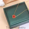 18K GOUD VERPLAATSEN Kettingen Luxe designer ketting bloemen vierbladige klaver Cleef Cleef Fashional Pendant Necklace Wedding Party Sieraden Geen doos