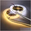 Strisce a LED DC12V Strip No-Acqua senza acqua 5m/lotto SMD FIEXIBLE 2835 240led/m White White/White/1200leds/Roll Opex Extra luminose Delivery Dhgst