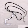 Pendant Necklaces Ms Jewels Game Dota 2 Pudge Dragonclaw Hook Necklace Metal Cosplay Jewelry Gift Accessories Drop Delivery Pendants Dhjzw