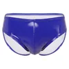 Underpants Mens Briefs Wet Look Patent Leather Panties Underwear For Club Pole Dancing Boxer Shorts Male Swimming Trunks