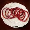 geomancy accessory New Chinese Style Lucky Koi Vermilion Bead Elastic Bracelet, Small Minimalist, Fashionable and Versatile Handwear for Women