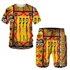 Летняя мужская спортивная одежда с африканским этническим стилем 3D-печати футболки на сайте повседневную футболку с коротким рукавом 240417