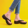 JMPRS Dicke Sohle Keile Flip Flops für Frauen 2024 Sommerclip -Zehenplattform Sandalen Frau Non Slip Beach Slipper Outdoor -Folien 240417