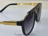 Designer Sonnenbrille Männer Luxusmarke Retro Vintage Mode Sonnenbrille Gold Rahmen Glass Quadrat Schwarz Gold Frames Millionär Maskottchen Frauen uv 400 0936