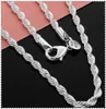 4mm 925 Sterling Silver ed Rope Chain 1630 Intog Kvinnlig lyxig högkvalitativ halsband för kvinnors modesmycken i bulk5875658