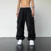 Streetwear Spring Summer Cargo Spodnie Mężczyźni Multi-Papoślicz harajuku swobodny męski spodnie jogger szerokie nogi luźne spodnie damskie 240409