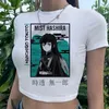 Women's T Shirts Muichiro Tokito Streetwear Yk2 Aesthetic Crop Top Woman Gothic Kawaii Hippie Fairycore T-shirts Clothes