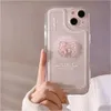 Cell Phone Cases Korean 3D Bow Clear Soft Case for iphone 15 14 Pro Max 13 12 Pro 11 X XR XS 7 8 Plus SE3 MiNi Candy Cute Transparent Cover J240418