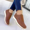 أحذية غير رسمية 2024 Spring Non-Slip Soft-Soled Runder Shoe Most Fulcanized Chaussure Femme