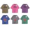 B Семейные женские и мужские футболки Blanaciaga с короткими рукавами древняя семейная футболка унисекс модный бренд. Слушанная хлопковая мытья и старая в стиле воды