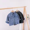 Jackor 2024 Baby Girl Boy Spring Autumn Denim Coats Fashion Cartoon Jacka Barn Barnkläder kläder