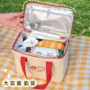 Tassen Student Insulatie Lunch Bag Meisje Canvas Koeler Handtas Aluminium Folie Thermische Food Box Family School Picnic Dinner Container