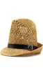 Chapéus de fedora para homens para mulheres chapéus solar de palha larga viseira de verão tacão de palha sólida jazz chap de praia sombrero panamá gorras 26020707