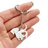 Schlüsselanhänger süßer Tierschlüsselkettenanhänger für Frauen Männer Edelstahl Beutel Key Ketten Keyrings Accessoires Accessoires