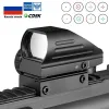 Zakresy Taktyczny Red Green Laser 4 Retic Holograficzny prognozowany celownik Airgun Sight Polowanie 11 mm/20 mm mocowanie kolejowe AK