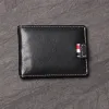 Clips RFID Blocking Geuthesine Leather Money Clip Clip Eu USA Euros Dollar Cash Money Hotder avec poche avant