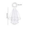 Clips de cheveux Romance Flower Headress Band Upd avec Veil Trend Trend Bride Party