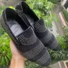 Zapatos de vestir 2024 Luxury Rhinestone Man Redonde Toe Color mixto Crystal Flats para hombres Boda de moda