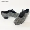 Dance Shoes 2024 Rhinestones Men's Latin 4cm 2cm Customized Split Flexible Outsole Ballroom Salsa For Men
