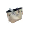 Sälj L-Letter High Quality Tote Bag Luxury Designer Bag Totes Woman Leather Designer Handväska Kvinnor Resväska Beach Bag 240315