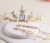 Himstory Baroque Luxury Rhinestone Star Bridal Tiara Crown Gold Vintage HAndmade Diadem Veil Tiaras Wedding Hair Accessories6253814