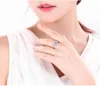 Cluster Rings Est Sparking Luxury Flower Ring 3ct CZ Циркон Серебряный цвет украшения для женщин обручальный кольцо для женщин