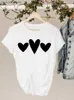 Women's T-Shirt Plus Size Graphic T Clothes 90s Swt Love Heart Valentine Ladies Print T Clothing Summer Female Womens Short Slve T-shirts Y240420