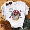 Women's T-Shirt Plus Size Maycaur Cartoon Owl Print T Shirt Women Kawaii Graphic Shirts Casual Short Slved Female T O-neck Harajuku T-shirts Y240420