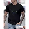 Mens T-shirts t-shirt tee skjorta grafisk djurbesättning hals grön blå lila gul brun 3d tryck plus size casual daglig kort ärm c dhyxq