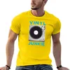 Erkek Tank Tops Vinil Junkie Old School Record Clayer T-Shirt Tees Siyah Tişörtlü Erkekler Egzersiz Gömlekleri