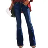 Jeans pour femmes automne pantalon cargo coton coton haute taille flare couleur coloride vêtements coréens femme vêtements denim