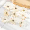 Fleurs décoratives 500pc 4cm Fake Silk Daisy Head Party Wedding Christmas Couronne de Noël Décoration DIY CAKE CAL Candy Boîte artificielle