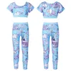 Clothing Sets Kids Girls Workout Sport Suits Ballet Dance Outfits Tanks Bra Tops Crop Top With Leggings Pants For Stage Performance